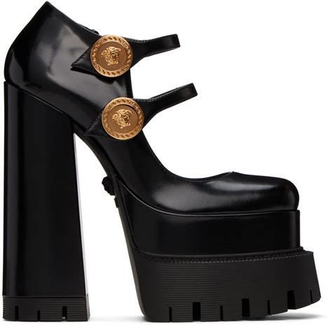 black versace platform heels|versace platform heels open toe.